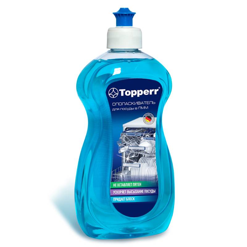 Ополаскиватель для посудомоечных машин Topperr 500ml 3301 таблетки для посудомоечных машин topperr 10 в 1 100шт 3329