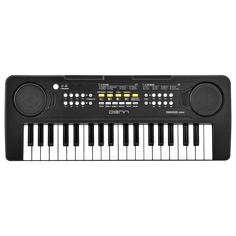 Синтезатор Denn DEK605 Mini синтезатор denn dek605 mini 8 тембров полифония 4 ноты 37 клавиш