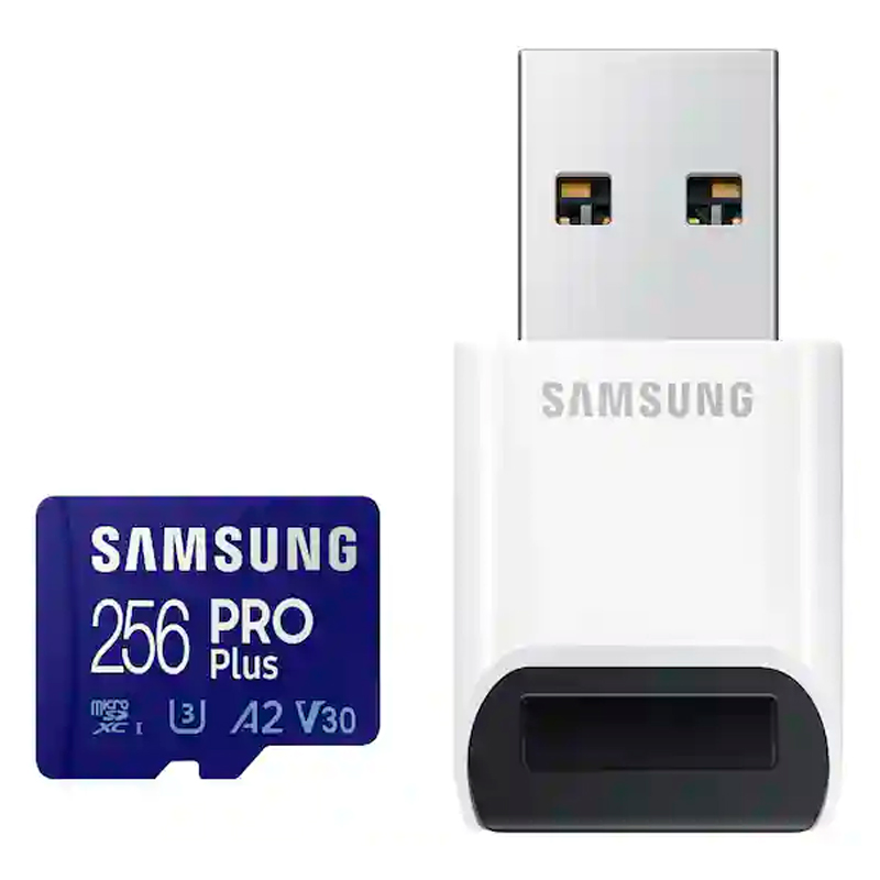 фото Карта памяти 256gb - samsung pro plus micro secure digital xc uhs-iii u3 mb-md256kb/ww