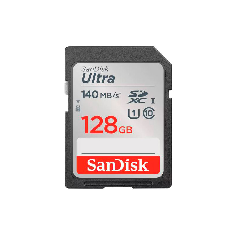 Карта памяти 128Gb - SanDisk Ultra SDXC Class 10 UHS-I SDSDUNB-128G-GN6IN