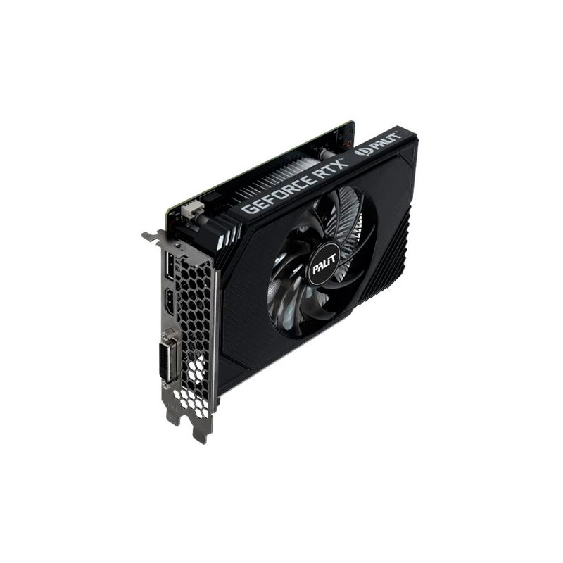 фото Видеокарта palit nvidia geforce rtx 3050 stormx 1042mhz pci-e 4.0 6144mb 14000mhz 96 bit dp hdmi dvi ne63050018je-1070f