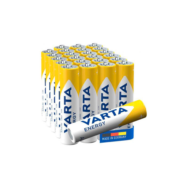 Батарейка AAA - Varta Energy LR03 Alkaline 1.5V (24 штуки) 4103229224 батарейка focusray super alkaline lr03 s24 24 192 768