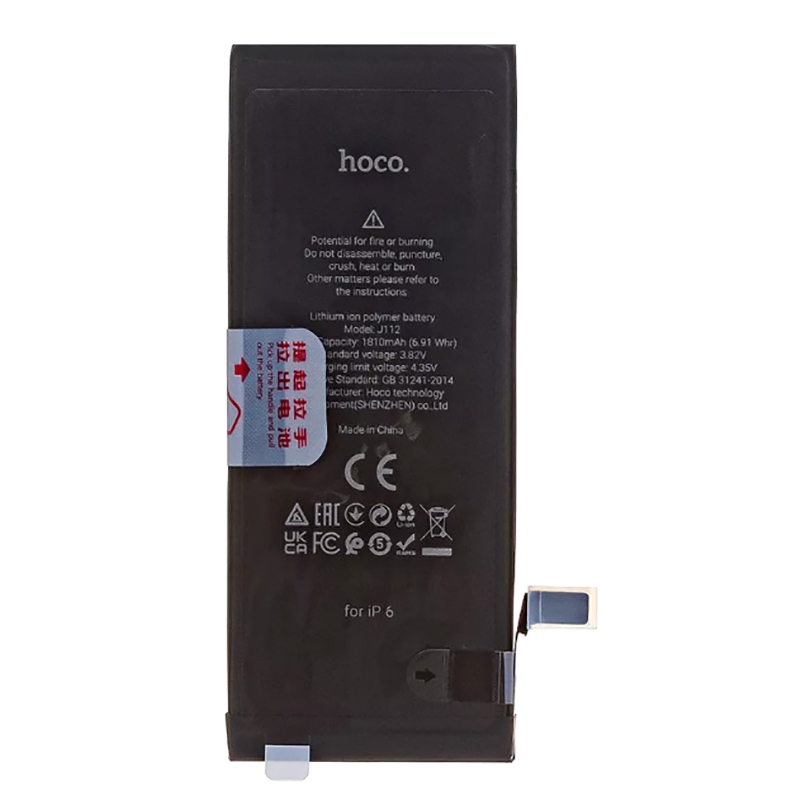 Аккумулятор Hoco для APPLE iPhone 6 1810mAh 6931474797292 чехол hoco для apple iphone 13 pro light tpu transparent 6931474757197