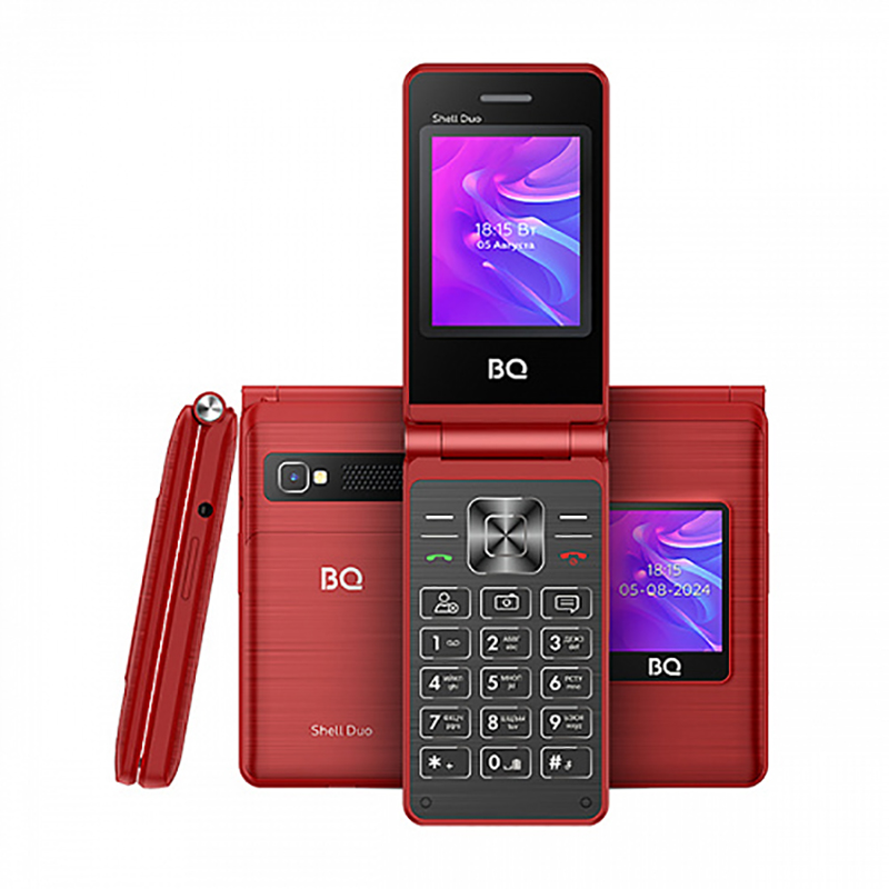 Сотовый телефон BQ 2412 Shell Duo Red сотовый телефон bq 6868l wide 3 32gb red
