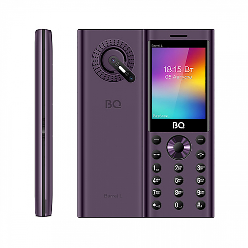 Сотовый телефон BQ 2458 Barrel L Purple-Black телефон bq 6051g soul purple