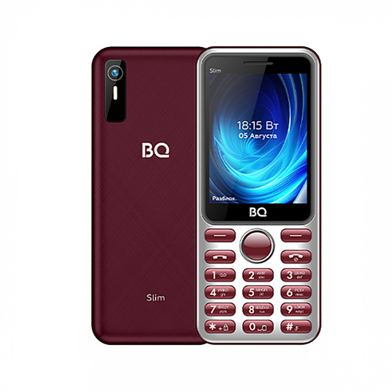 Сотовый телефон BQ 2833 Slim Red сотовый телефон bq 6868l wide 3 32gb red