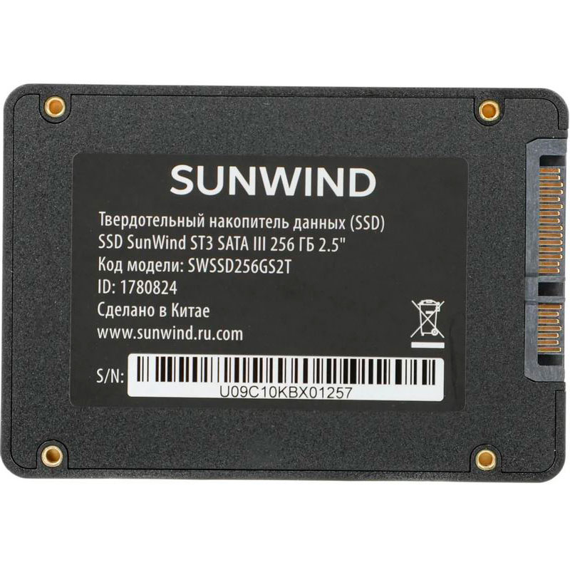 фото Твердотельный накопитель sunwind 256gb swssd256gs2t