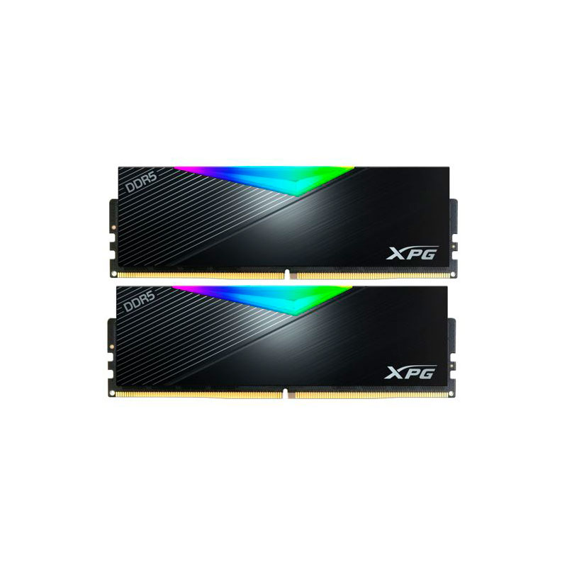 Модуль памяти A-Data XPG Lancer RGB DDR5 DIMM 6400MHz PC-51200 CL32 - 32Gb Kit (2x16Gb) AX5U6400C3216G-DCLARBK модуль памяти kingston fury dimm ddr5 6000mhz cl32 32gb kit 2x16gb kf560c32rsk2 32