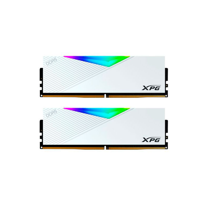 Модуль памяти A-Data XPG Lancer RGB DDR5 DIMM 6400MHz PC-51200 CL32 - 32Gb Kit (2x16Gb) AX5U6400C3216G-DCLARWH память оперативная ddr5 a data 32gb 2 x16gb xpg lancer rgb 5600 mhz ax5u5600c3616g dclarwh