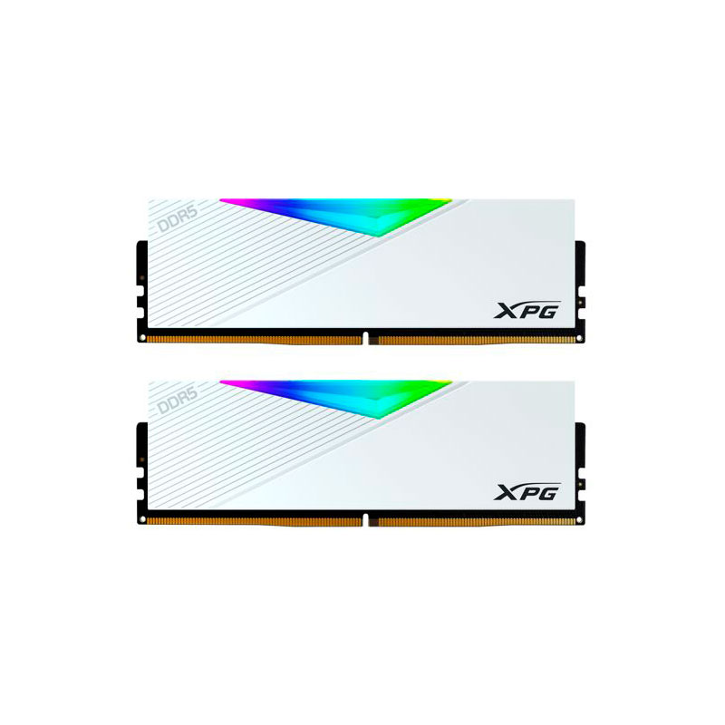 Модуль памяти A-Data XPG Lancer RGB DDR5 DIMM 6000MHz PC-48000 CL30 - 32Gb Kit (2x16Gb) AX5U6000C3016G-DCLARWH память оперативная ddr5 a data 32gb 2 x16gb xpg lancer rgb 5600 mhz ax5u5600c3616g dclarwh