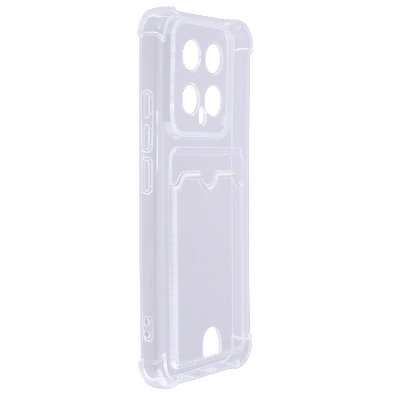Чехол Zibelino для Xiaomi 14 5G Silicone Card Holder защита камеры Transparent ZSCH-XIA-14-CAM-TRN чехол zibelino для xiaomi redmi 9a silicone card holder case lilac