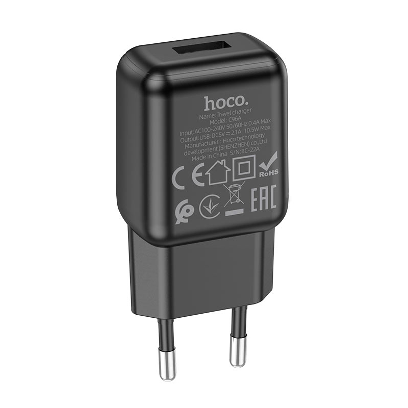 

Зарядное устройство Hoco C96A USB Black 6931474765963, C96A