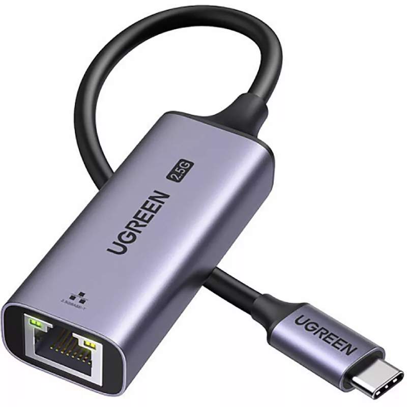 

Сетевая карта Ugreen CM648 USB-C 3.1 - RJ45 2.5G Ethernet Adapter Grey 25052, CM648