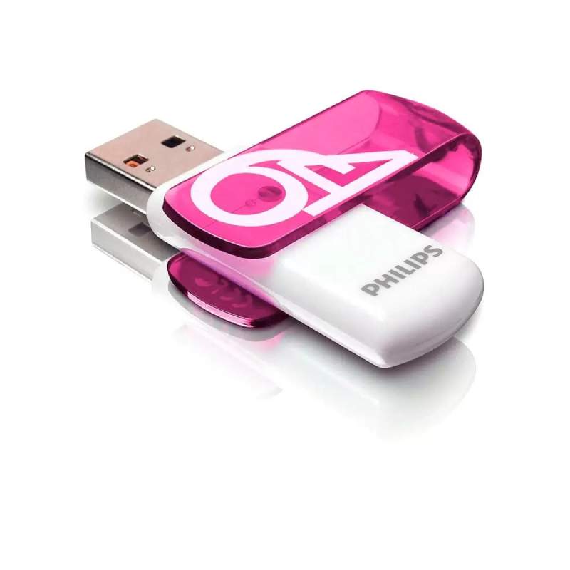 USB Flash Drive 64Gb - Philips Vivid USB 2.0 FM64FD05P/97 usb flash drive qumo ring 3 0 64gb metallic