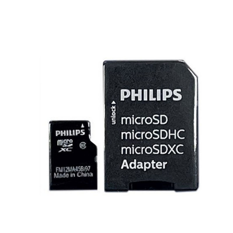 фото Карта памяти 128gb - philips micro secure digital xc class 10 fm12ma45b/97 с переходником под sd