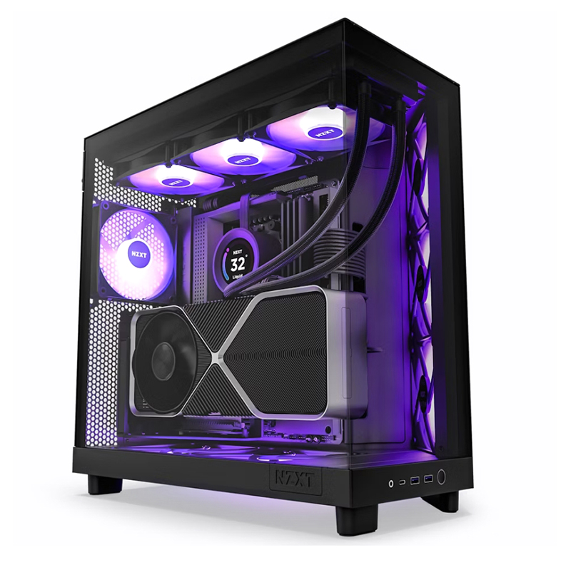 Корпус NZXT H6 Flow RGB без БП Black CC-H61FB-S1