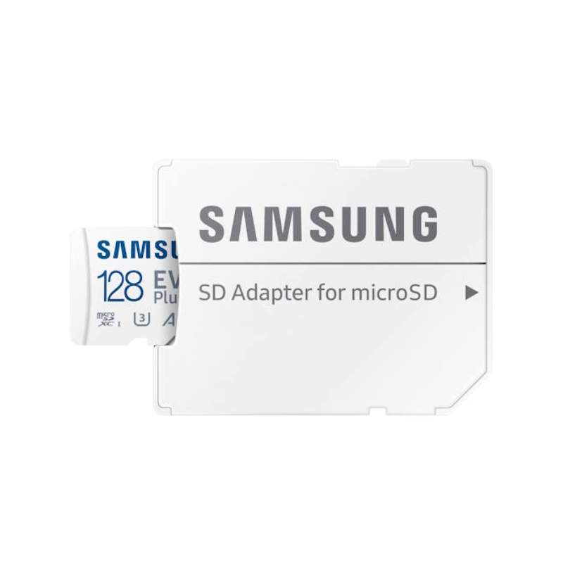 Карта памяти 128Gb - Samsung EVO Plus Micro Secure Digital XC UHS-I U3 MB-MC128SA/EU с переходником под SD