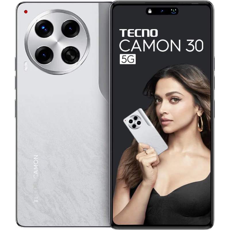 Сотовый телефон Tecno Camon 30 5G 8/256Gb CL7 Salt White смартфон samsung galaxy a54 5g nfc 8 256gb sm a546ezwdskz awesome white