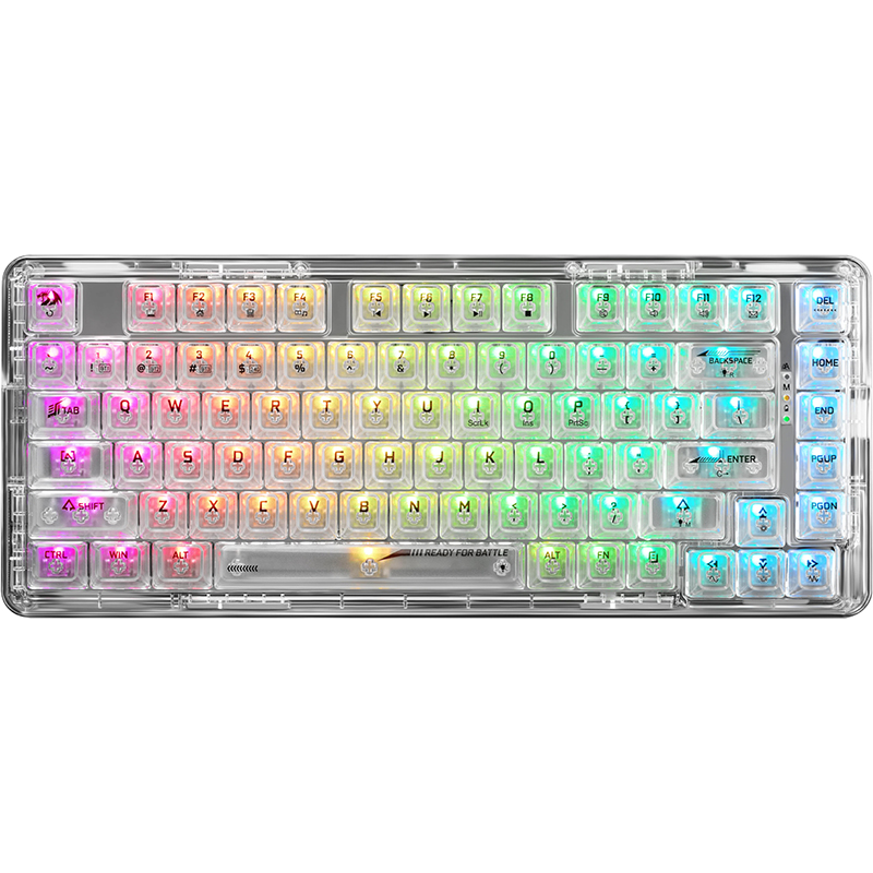 Клавиатура Redragon ELF Pro Transparent-White 71688 клавиатура redragon caraxes pro 71554