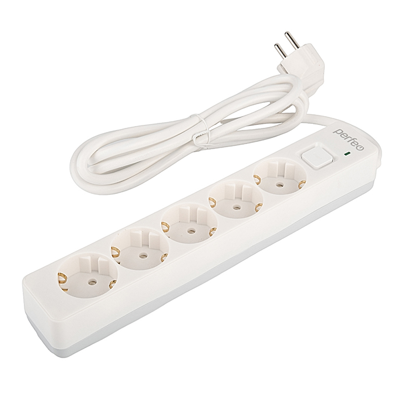 фото Сетевой фильтр perfeo real stream 5 sockets 5m white pf_e1508