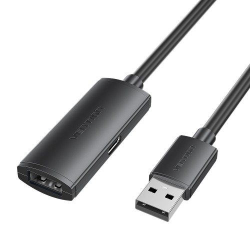 Аксессуар Vention USB 2.0 AM/AF 10m Black CBKBL