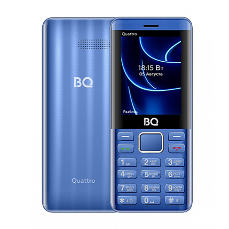 

Сотовый телефон BQ 2453 Quattro Blue, 2453 Quattro