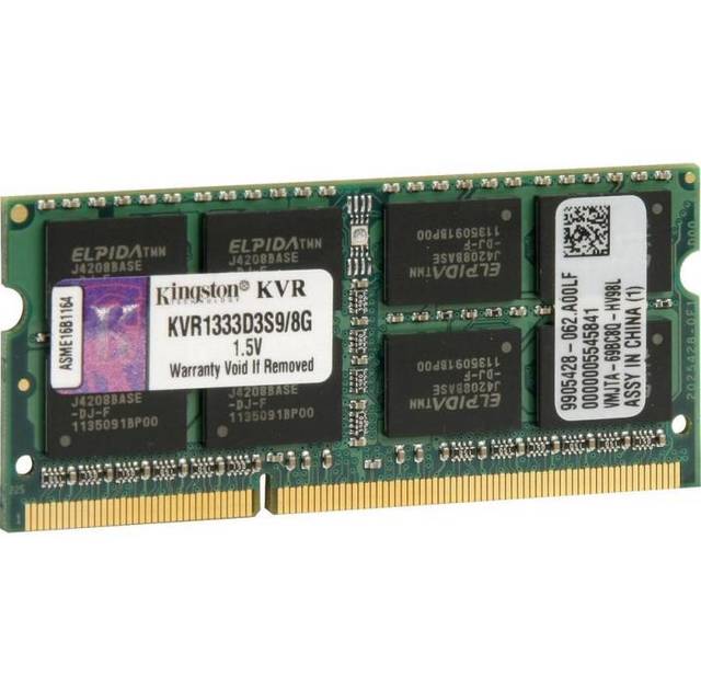 Модуль памяти Kingston DDR3 SO-DIMM 1333MHz PC3-10600 - 8Gb KVR1333D3S9/8G