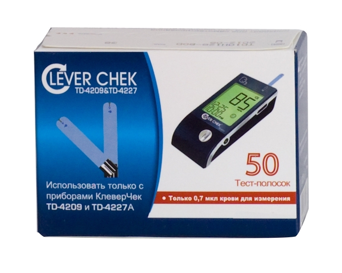 фото Тест-полоски clever chek 50шт для td-4227