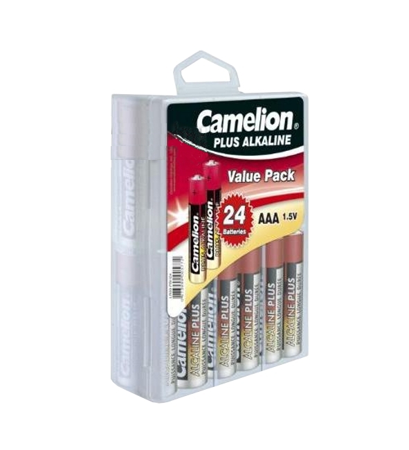 Батарейка AAA - Camelion Alkaline Plus LR03 LR03-PB24 (24 штуки) цена и фото