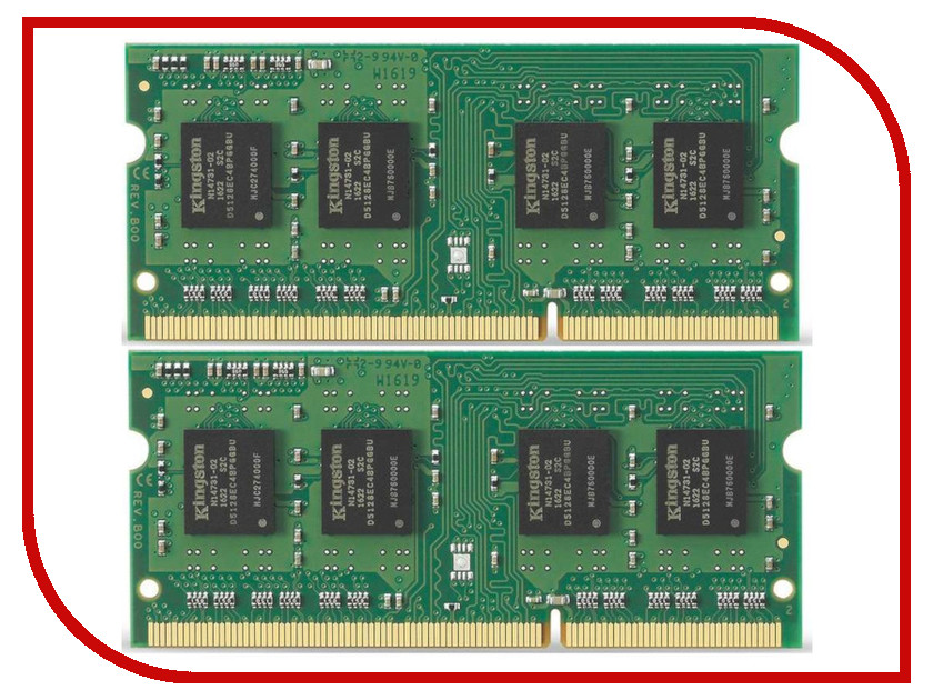 фото Модуль памяти Kingston PC3-10600 SO-DIMM DDR3 1333MHz - 8Gb KIT (2x4Gb) KVR13S9S8K2/8 CL9