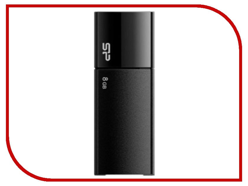 

USB Flash Drive 8Gb - Silicon Power Ultima U05 USB 2.0 Black SP008GBUF2U05V1K