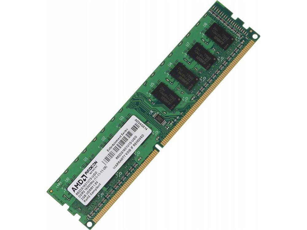 

Модуль памяти AMD DDR3 DIMM 1600MHz PC3-12800 - 8Gb R538G1601U2S-UGO, PC3-12800 DIMM DDR3