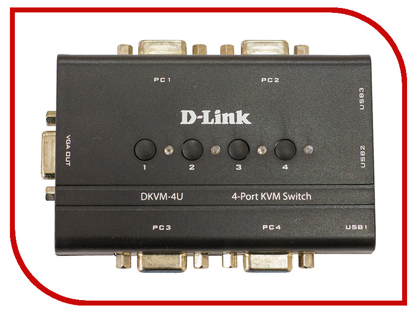 фото Переключатель KVM D-Link DKVM-4U