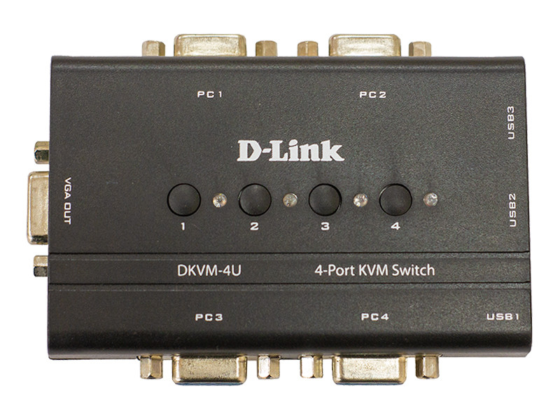 Переключатель KVM D-Link DKVM-4U/C2A