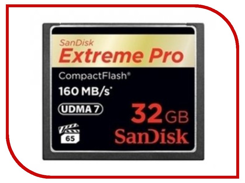 фото Карта памяти 32Gb - SanDisk Extreme Pro CF 160MB/s - Compact Flash SDCFXPS-032G-X46