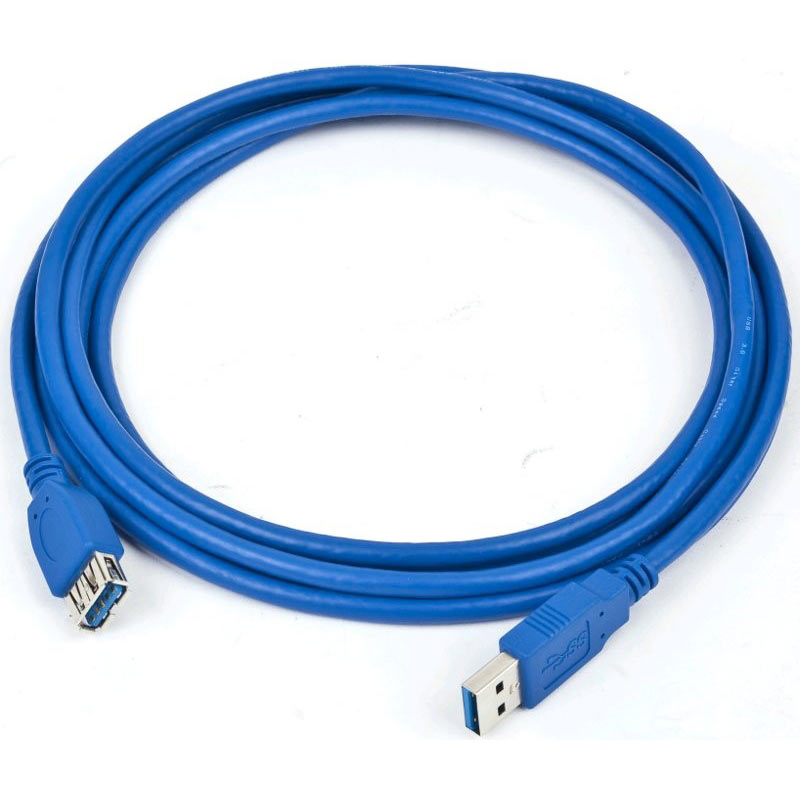 Аксессуар Gembird Cablexpert USB 3.0 AM/AF Blue 3m CCP-USB3-AMAF-10 кабель удлинительный usb 2 0 2xam af 1 8м gembird ccp usb22 amaf 6 позол конт черный пакет