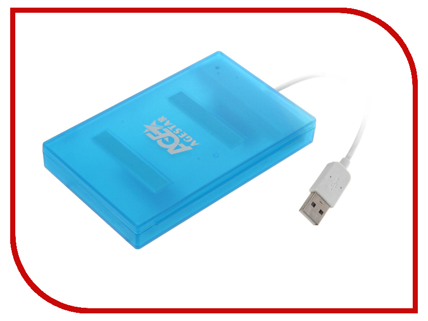 

Контейнер AgeStar SUBCP1 USB 2.0 SATA HDD/SSD Blue