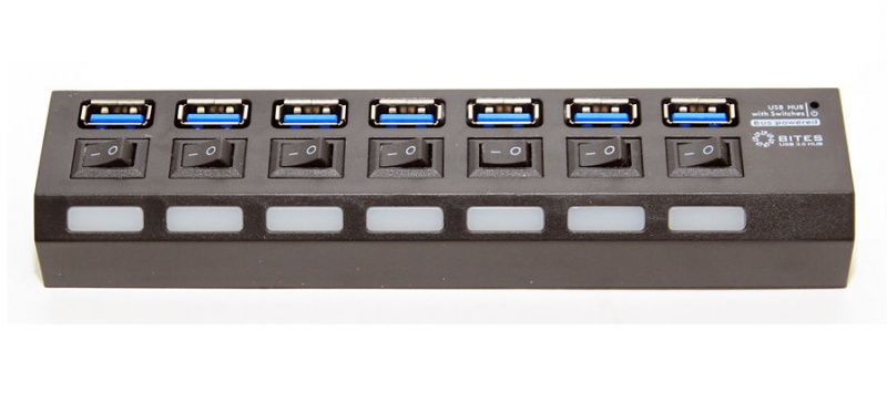 

Хаб USB 5bites HB27-203PBK USB 7 ports Black, HB27-203