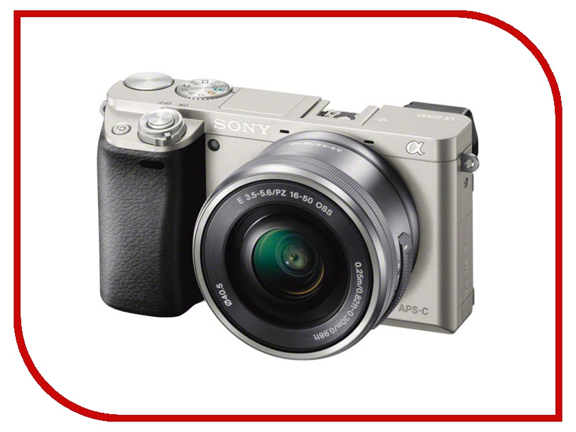 фото Фотоаппарат Sony Alpha A6000 Kit 16-50 mm F/3.5-5.6 E OSS PZ Silver