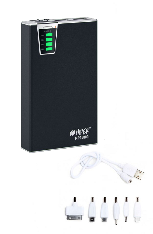 фото Внешний аккумулятор hiper power bank mp15000 15000mah black