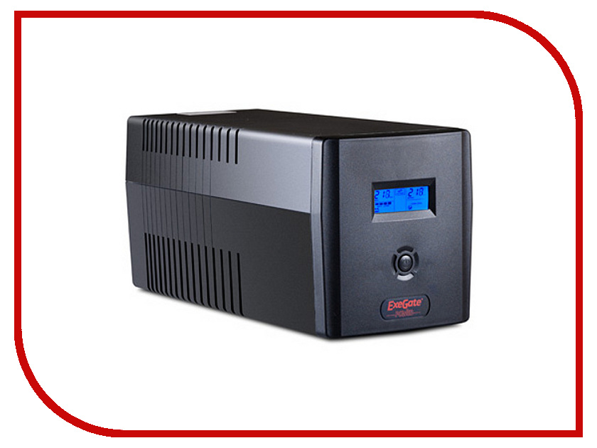 

Источник бесперебойного питания ExeGate Smart LCD 1000VA 600W Black ULB-1000