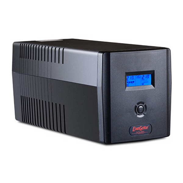 

Источник бесперебойного питания ExeGate Smart LCD 1500VA 900W Black ULB-1500, ULB-1500