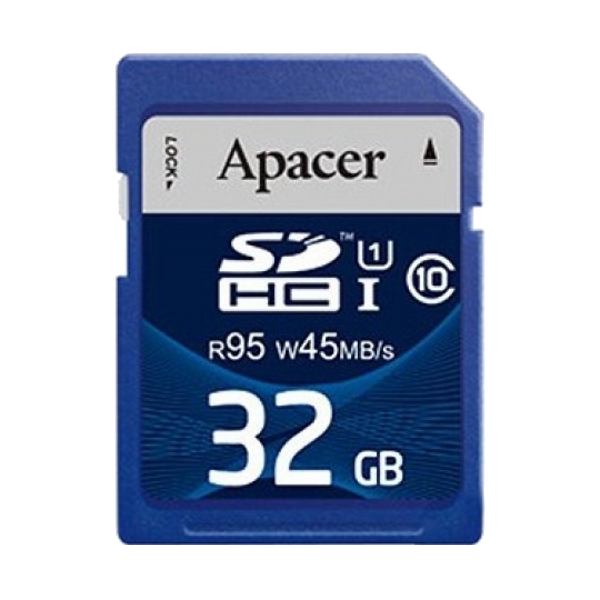 фото Карта памяти 32gb - apacer high-capacity uhs-i class 10 - secure digital ap32gsdhc10u2-r