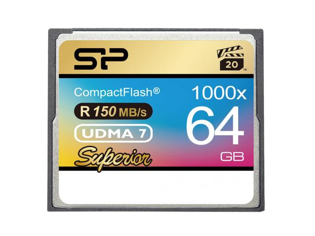 

Карта памяти 64Gb - Silicon Power 1000X Professional - Compact Flash SP064GBCFC1K0V10, SP064GBCFC1K0V10