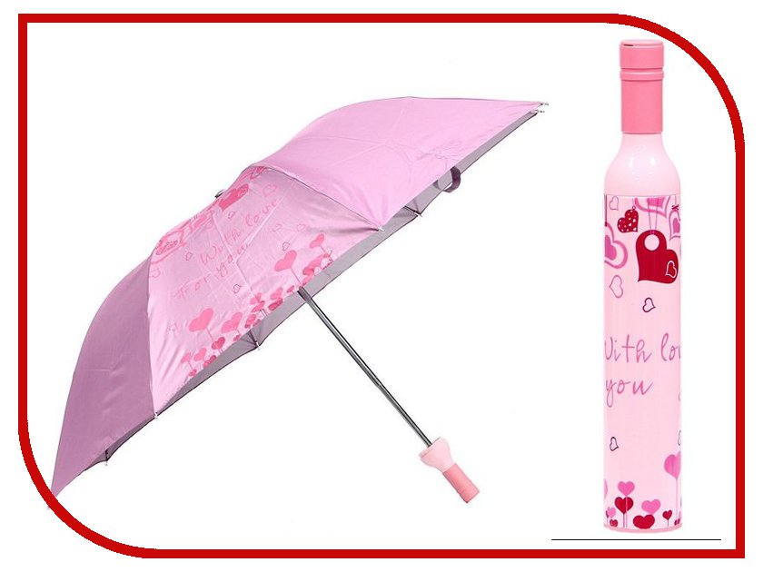 

Зонт Эврика В бутылке Pink Love 91542, CBS001-009A10