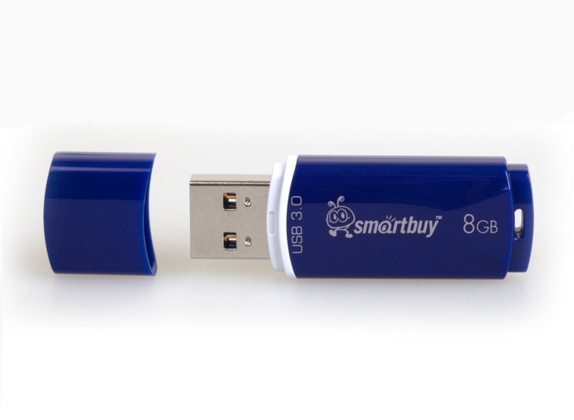 USB Flash Drive 8Gb - SmartBuy Crown Blue SB8GBCRW-BL usb flash drive 8gb smartbuy crown black sb8gbcrw k