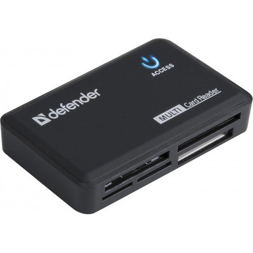 Карт-ридер Defender Optimus USB 2.0 Black 83501 контроллер карт ридер gembird fdi2 allin1 02 b
