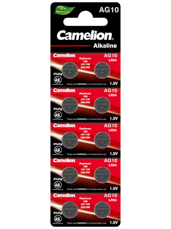цена Батарейка Camelion LR1130 G10 BL-10 AG10-BP10 (10 штук)