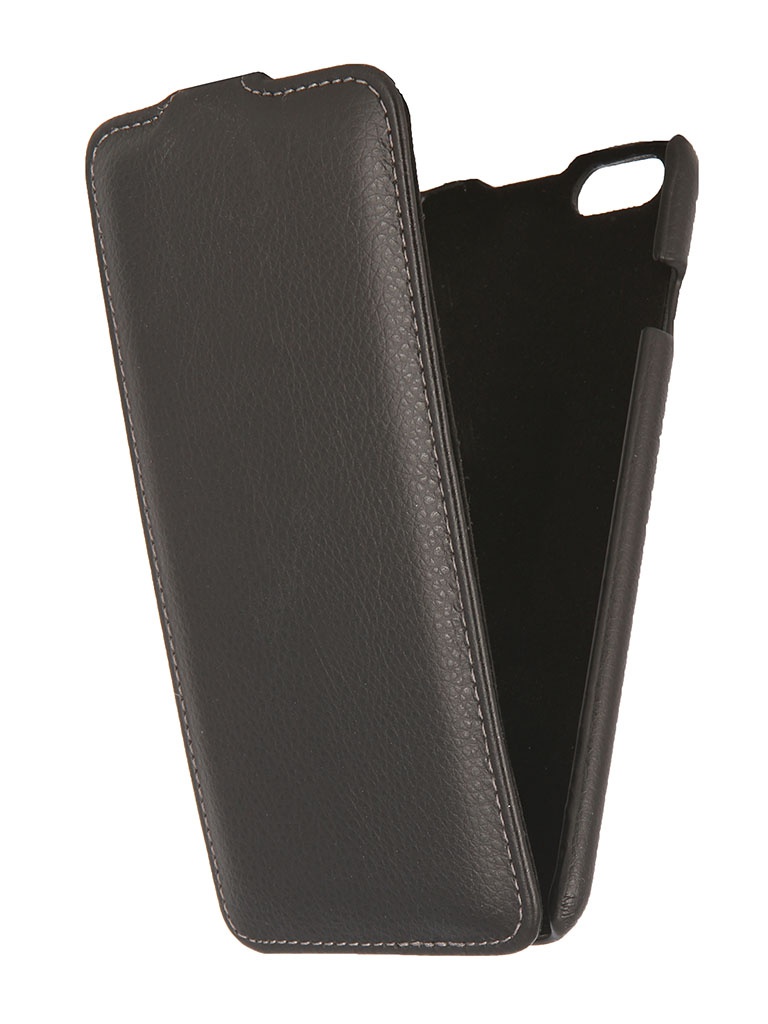фото Чехол ainy for iphone 6 plus кожаный, вертикальный black