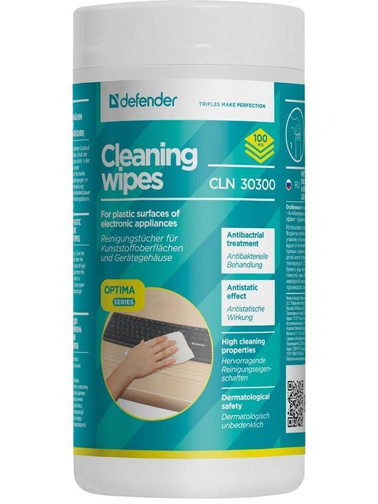 Салфетки чистящие Defender Eco CLN 30300 салфетки чистящие для поверхностей defender cleaning wipes optima 100 штук в тубе